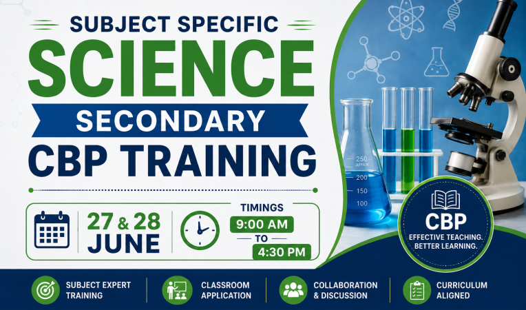Subject Specific Science (Secondary) CBP Training 📅 Date: 27 & 28 June 2026